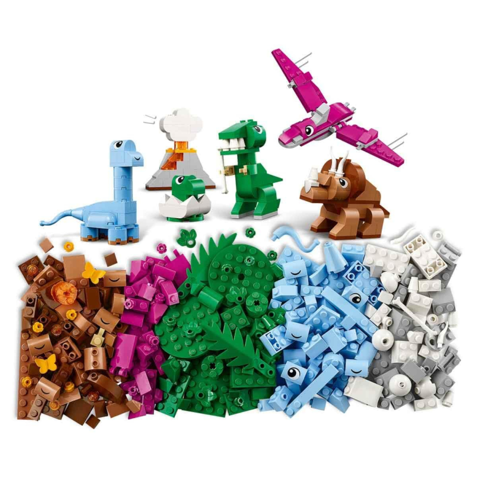 LEGO Classic Dinosauri Creativi – Set Costruzioni con T-Rex e Triceratopo