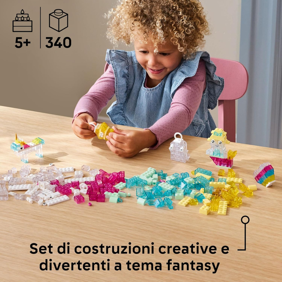 LEGO Classic Scatola Magica Trasparente 11040 - Mattoncini Creativi