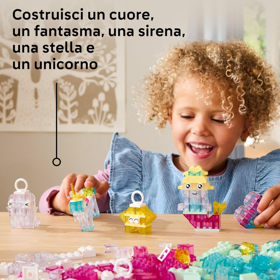 LEGO Classic Scatola Magica Trasparente 11040 - Mattoncini Creativi