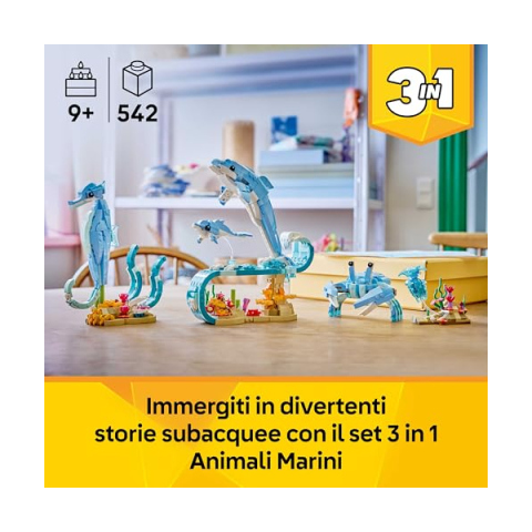 LEGO Creator 3in1 Animali Marini Delfini 31385