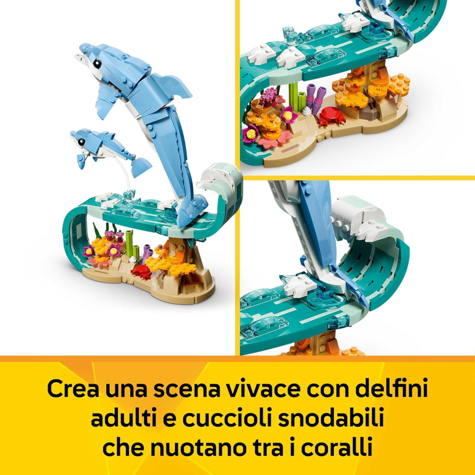 LEGO Creator 3in1 Animali Marini Delfini 31385