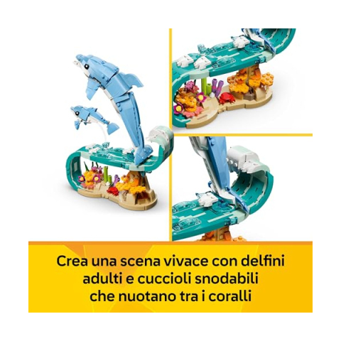 LEGO Creator 3in1 Animali Marini Delfini 31385