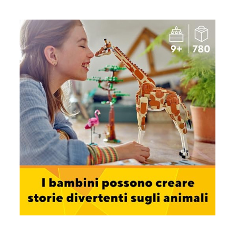 LEGO Creator 3in1 Animali del Safari – Giraffa, Leone e Gazzelle 31150