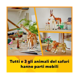 LEGO Creator 3in1 Animali del Safari – Giraffa, Leone e Gazzelle 31150