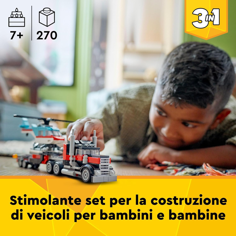 LEGO Creator 3 in 1 Autocarro con Elicottero 31146