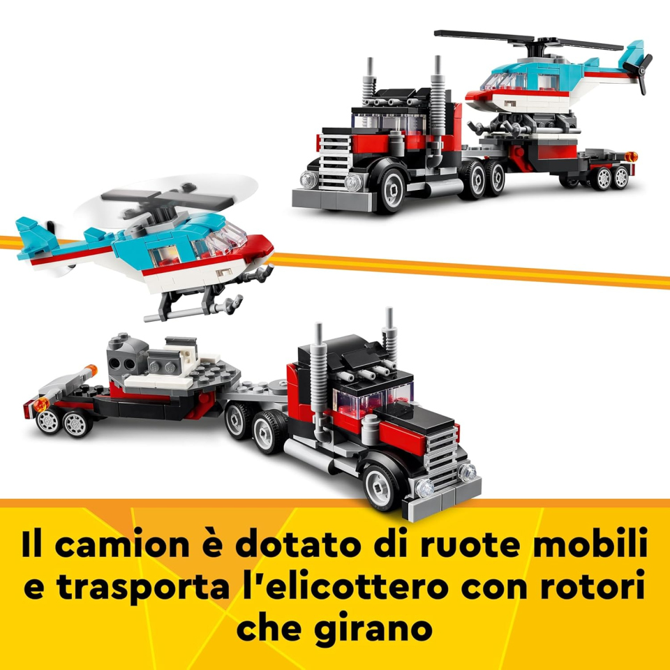 LEGO Creator 3 in 1 Autocarro con Elicottero 31146