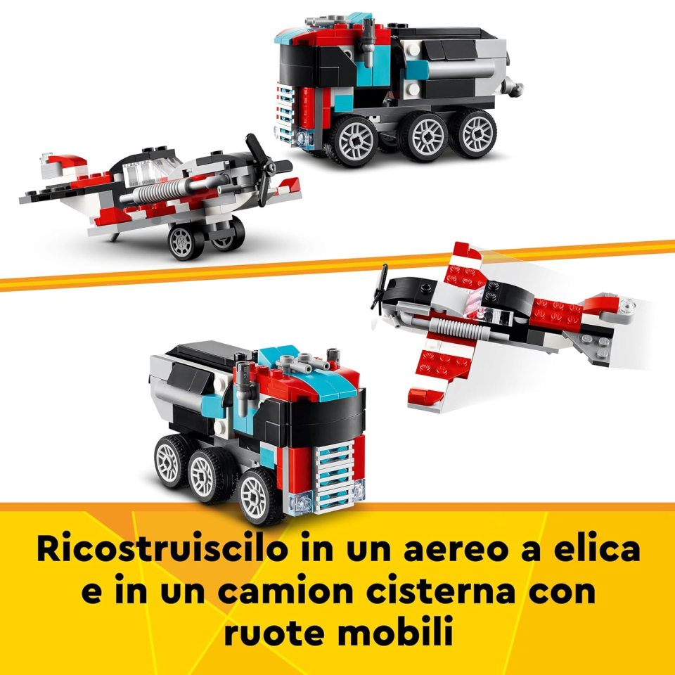 LEGO Creator 3 in 1 Autocarro con Elicottero 31146