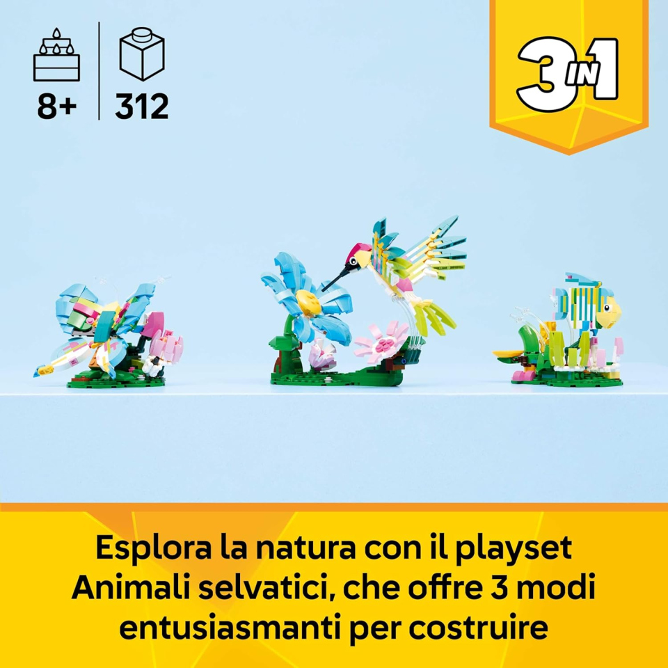 LEGO Creator 3in1 Colibrì Variopinto 31384