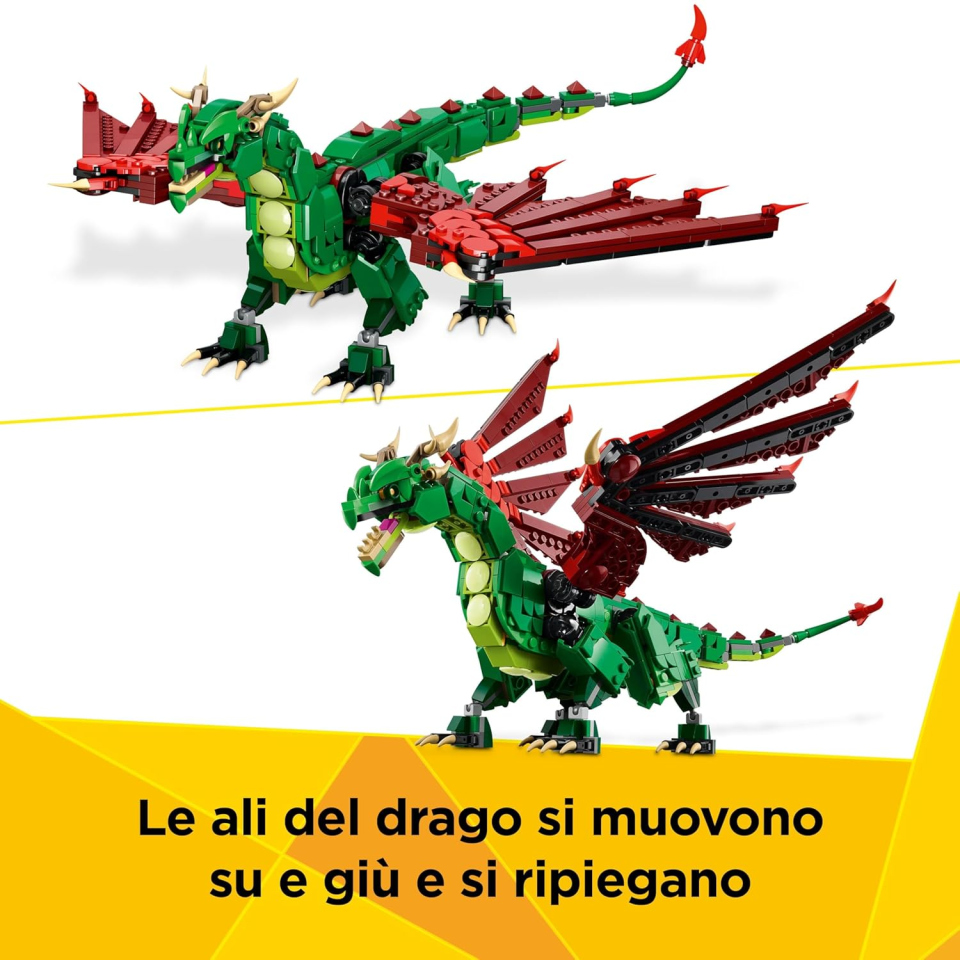 LEGO Creator 3 in 1 Drago Medievale 31161