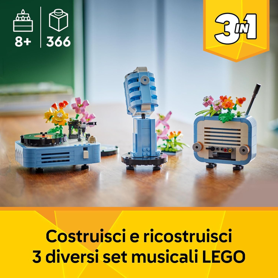 LEGO Creator 3in1 Giradischi con Fiori 31172