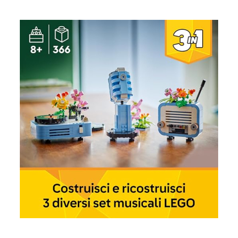 LEGO Creator 3in1 Giradischi con Fiori 31172