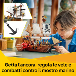 LEGO Creator Iconica Nave Pirata 3-in-1 da 1.074 pezzi