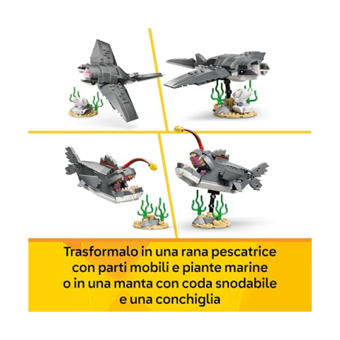 LEGO Creator 3in1 Squalo con Scrigno del Tesoro 31381