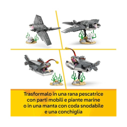 LEGO Creator 3in1 Squalo con Scrigno del Tesoro 31381