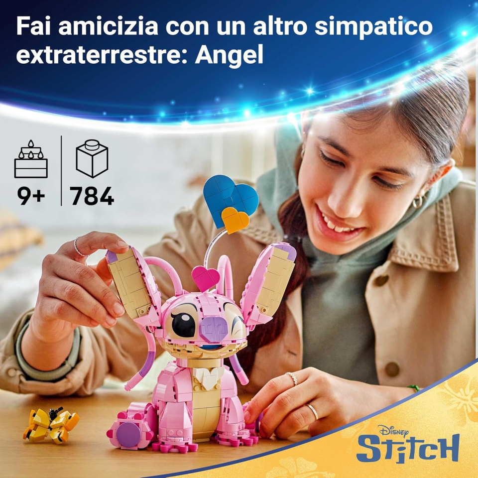 LEGO Disney Angel – Personaggio da Costruire Lilo & Stitch con Palloncini