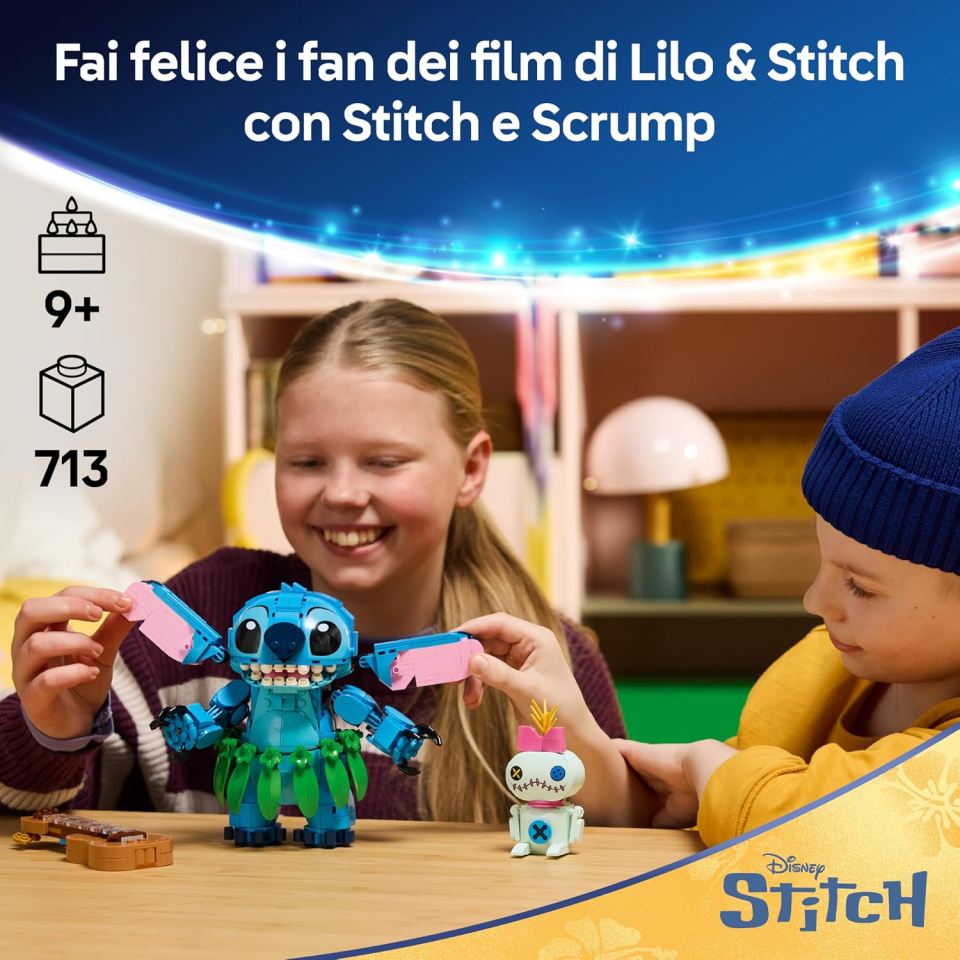 LEGO Disney costruzioni Stitch e Scrump da 9 anni