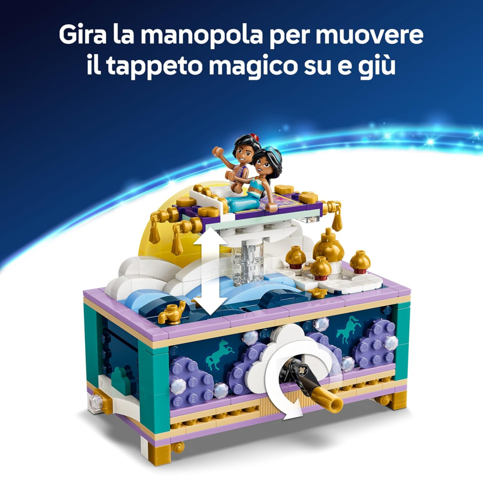 LEGO Disney Princess portagioie di Jasmine con Aladdin