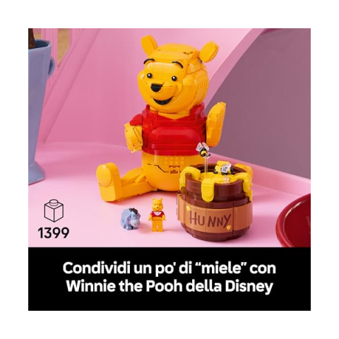 LEGO Disney Winnie the Pooh – Set da Collezione con Vaso di Miele e Ih-Oh