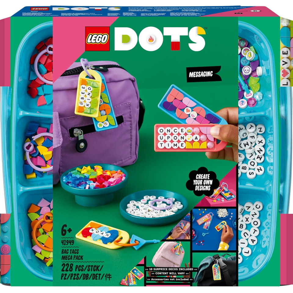 LEGO DOTS etichette per borse con messaggi