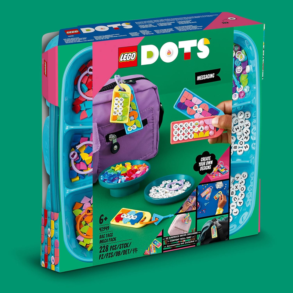LEGO DOTS etichette per borse con messaggi