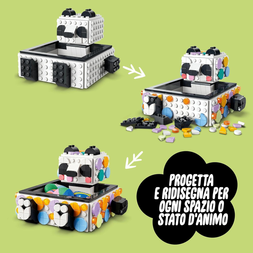 LEGO DOTS panda portaoggetti decorabile dai 6 anni
