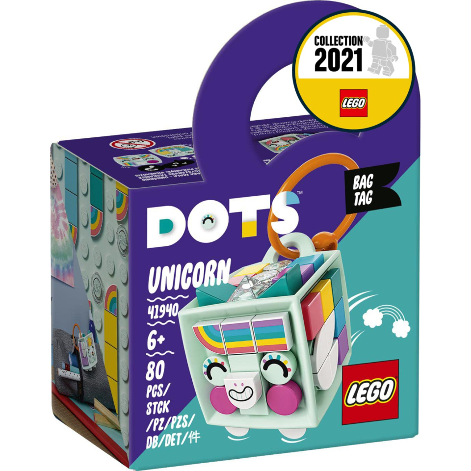 LEGO DOTS portachiavi unicorno personalizzabile dai 6 anni