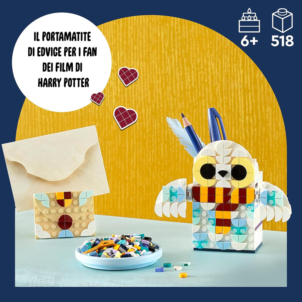LEGO DOTS portamatite Edvige Harry Potter decorabile