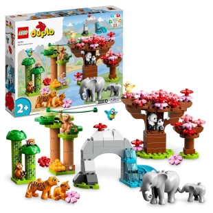 LEGO DUPLO Animali dell'Asia 10974 – Set con 11 Figure e Tappetino Sonoro