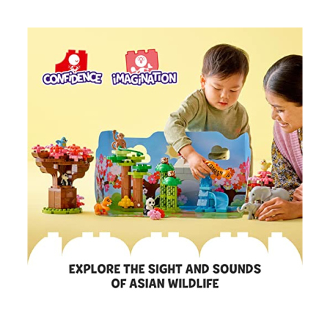 LEGO DUPLO Animali dell'Asia 10974 – Set con 11 Figure e Tappetino Sonoro