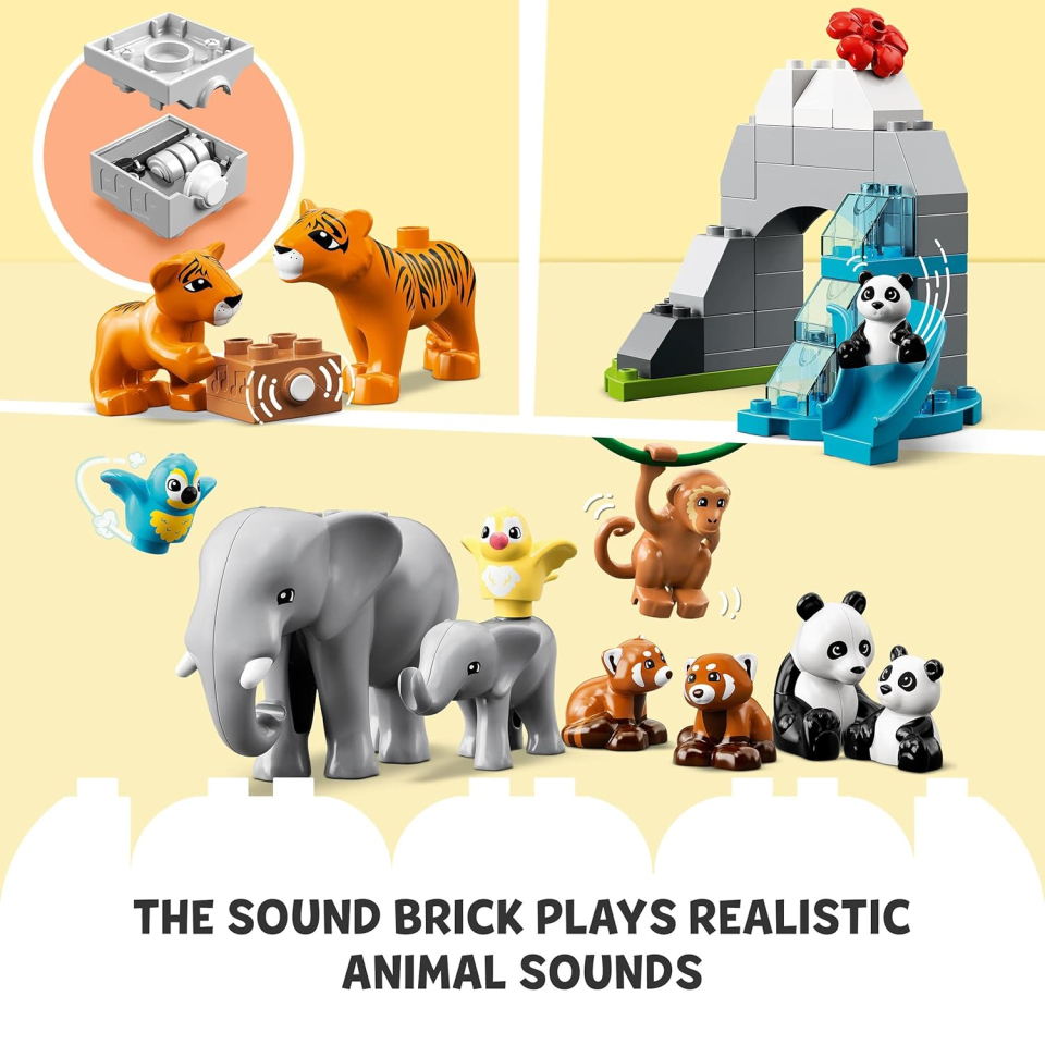 LEGO DUPLO Animali dell'Asia 10974 – Set con 11 Figure e Tappetino Sonoro