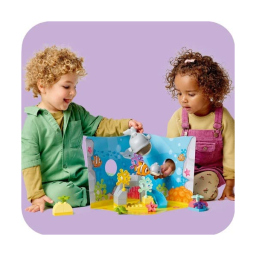 LEGO DUPLO Animali dell'Oceano 10972 – Set con Balena, Tartaruga e Tappetino Marino