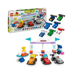 LEGO Duplo Auto da Corsa F1 con 10 Veicoli e Gru (10445)