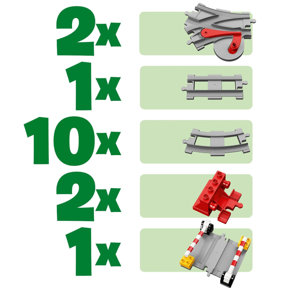 LEGO DUPLO Binari Ferroviari 10882 – Set Espansione Treno