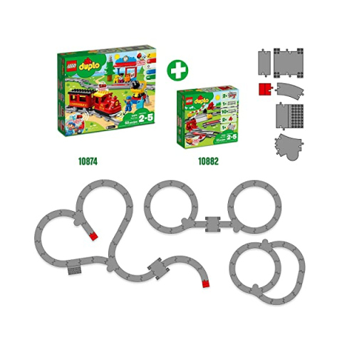 LEGO DUPLO Binari Ferroviari 10882 – Set Espansione Treno