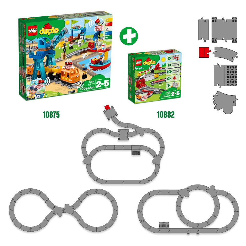 LEGO DUPLO Binari Ferroviari 10882 – Set Espansione Treno