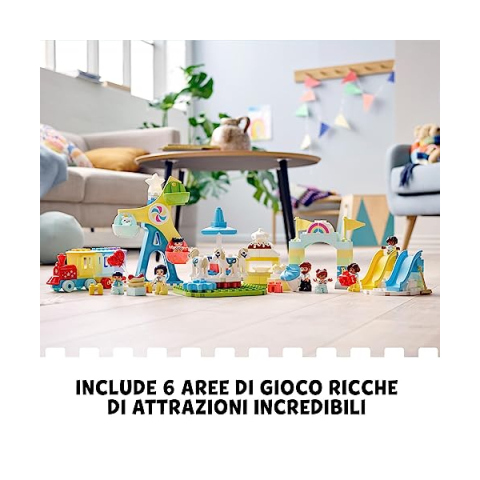LEGO DUPLO Parco dei Divertimenti con Giostre e Treno (10956)