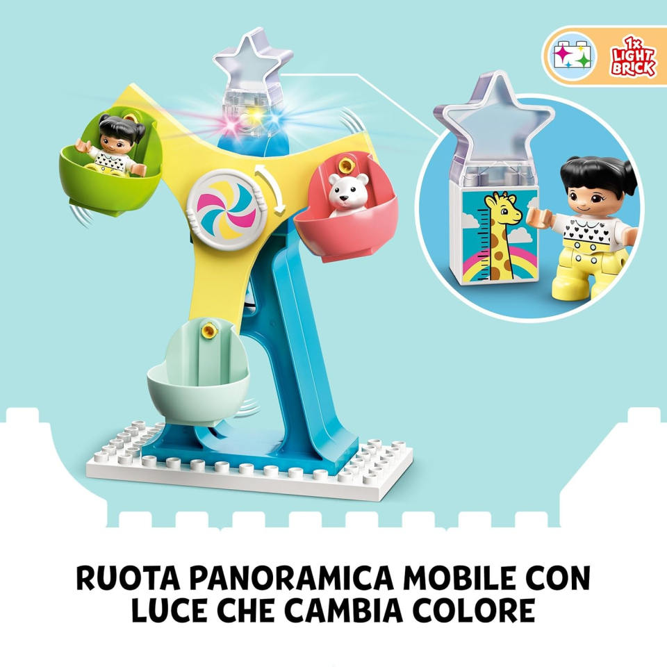 LEGO DUPLO Parco dei Divertimenti con Giostre e Treno (10956)