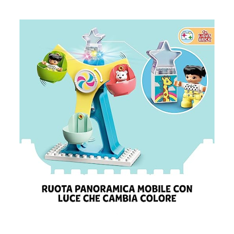 LEGO DUPLO Parco dei Divertimenti con Giostre e Treno (10956)