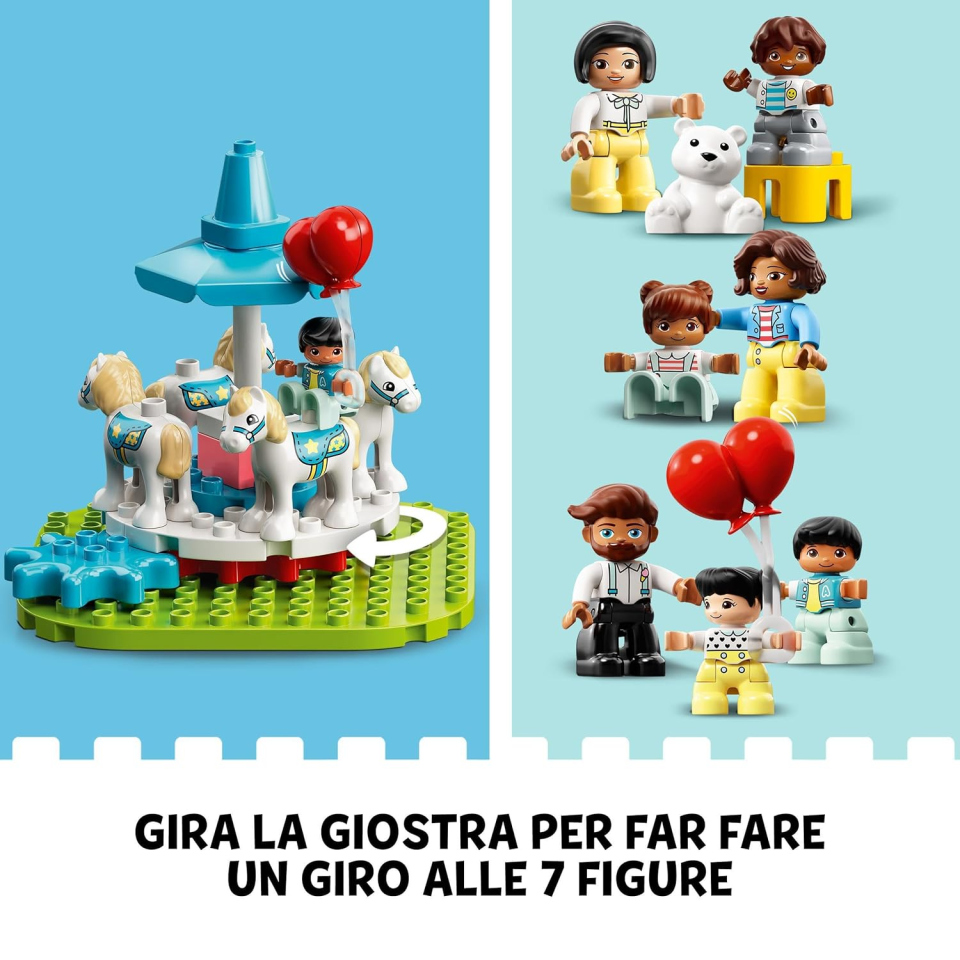 LEGO DUPLO Parco dei Divertimenti con Giostre e Treno (10956)