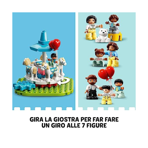 LEGO DUPLO Parco dei Divertimenti con Giostre e Treno (10956)