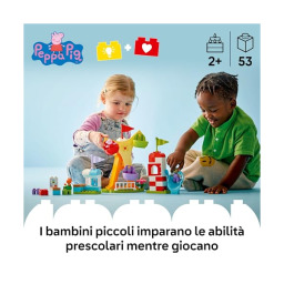 LEGO DUPLO Peppa Pig Luna Park con Ruota Panoramica e Scivolo