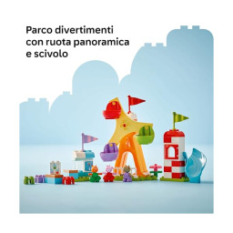 LEGO DUPLO Peppa Pig Luna Park con Ruota Panoramica e Scivolo
