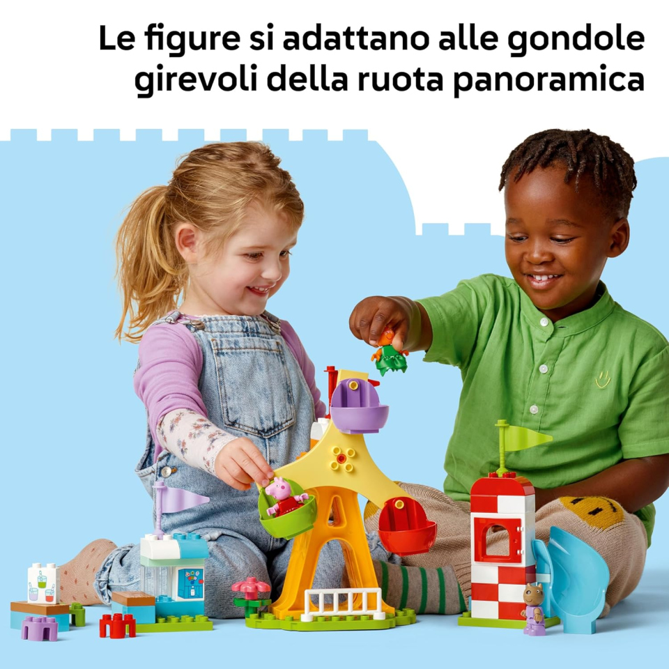 LEGO DUPLO Peppa Pig Luna Park con Ruota Panoramica e Scivolo