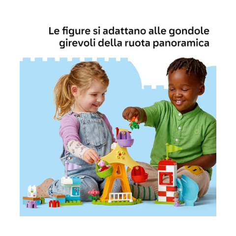 LEGO DUPLO Peppa Pig Luna Park con Ruota Panoramica e Scivolo