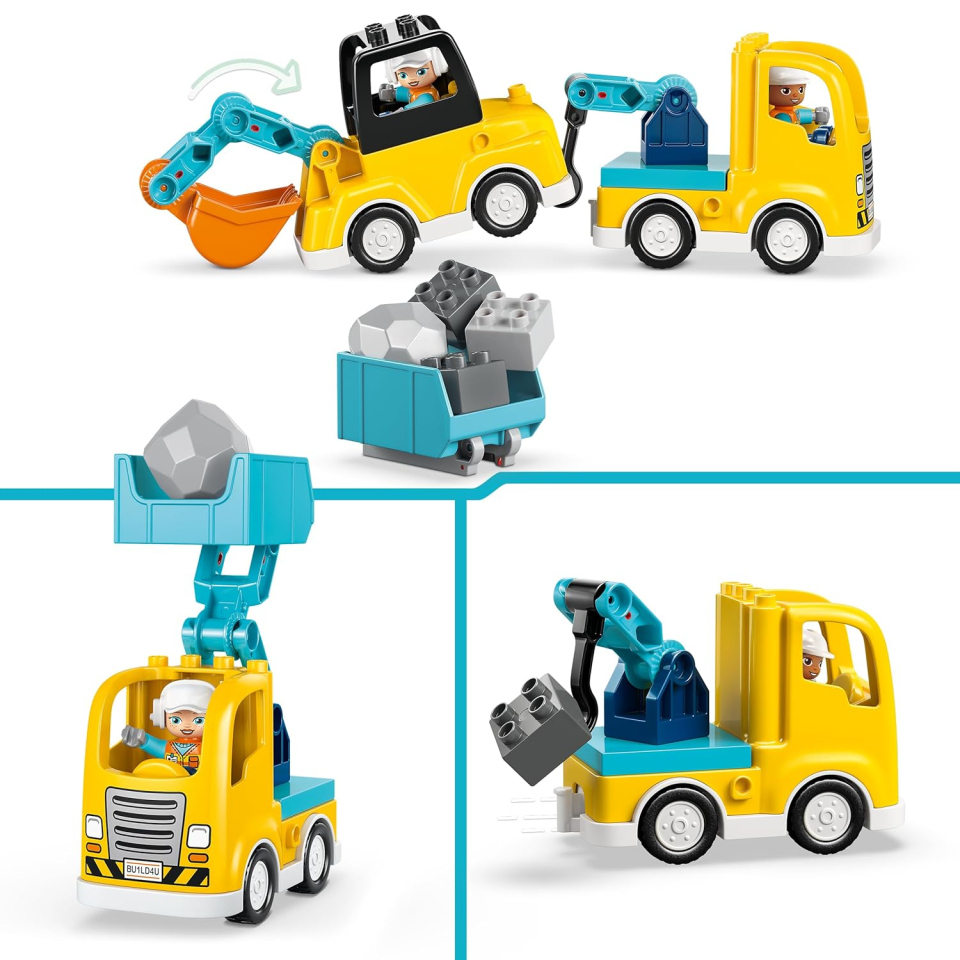 LEGO DUPLO Veicoli da Cantiere 3 in 1 (10475)