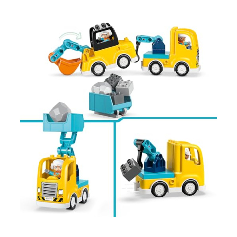 LEGO DUPLO Veicoli da Cantiere 3 in 1 (10475)