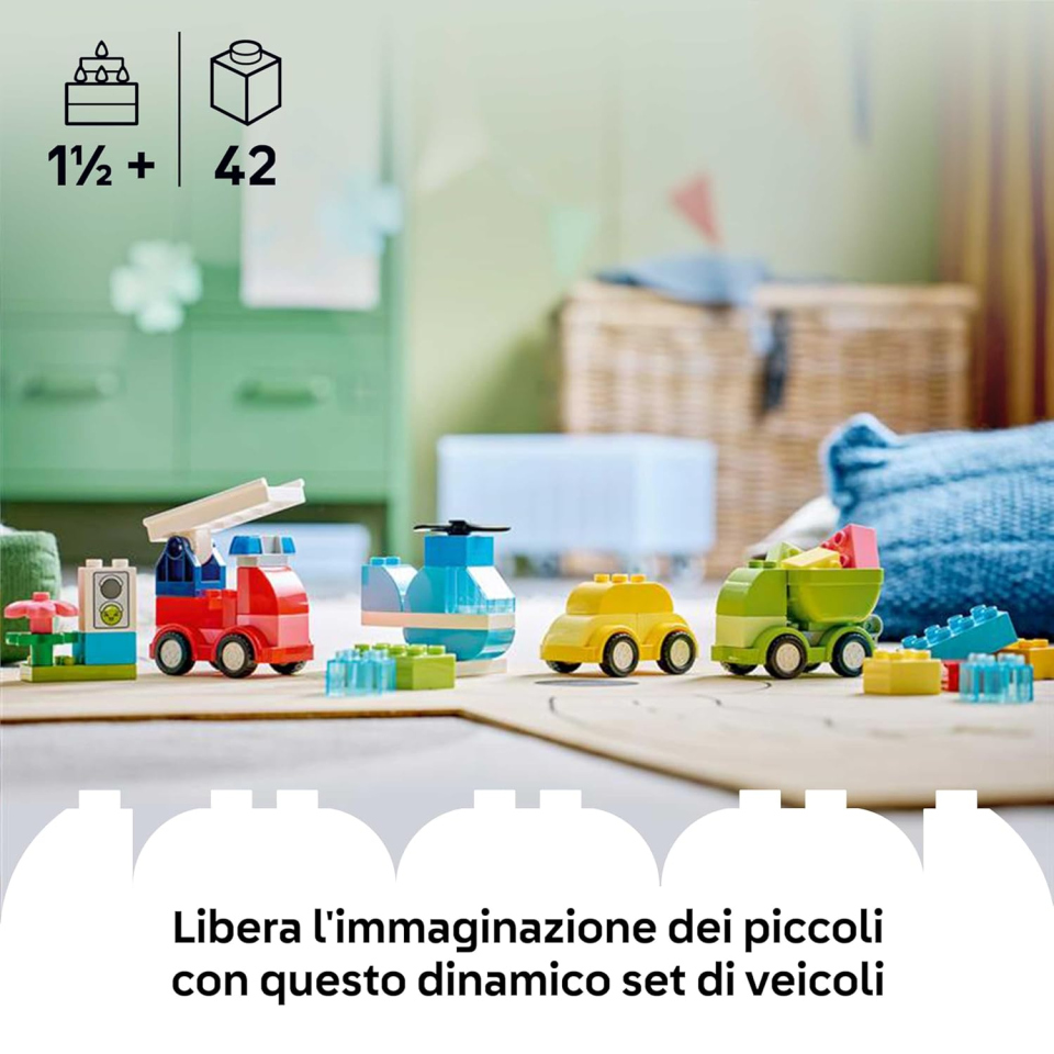 LEGO DUPLO Veicoli Creativi 10474 – Set Costruzioni da 1 Anno