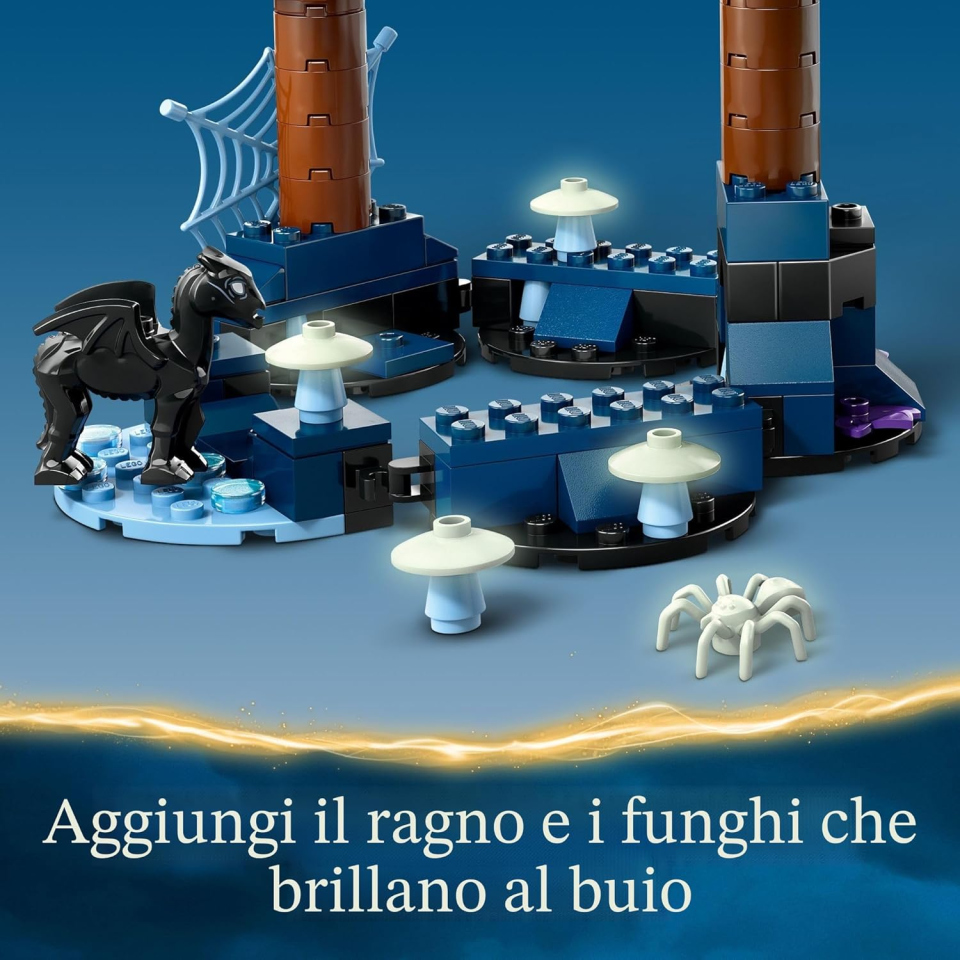 LEGO Harry Potter Foresta Proibita con Creature Magiche e Glow in the Dark