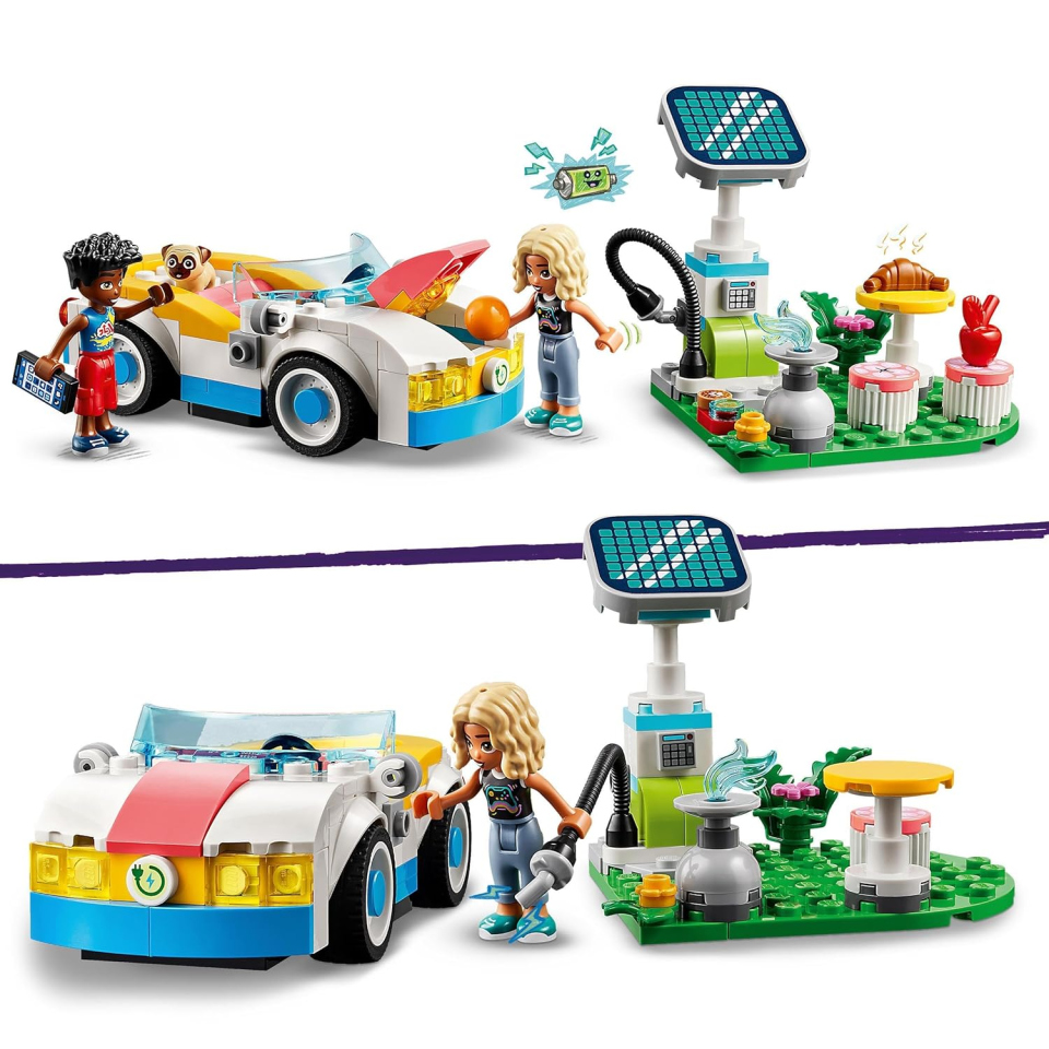 LEGO Friends Auto Elettrica con Stazione di Ricarica Solare – Zac e Nova