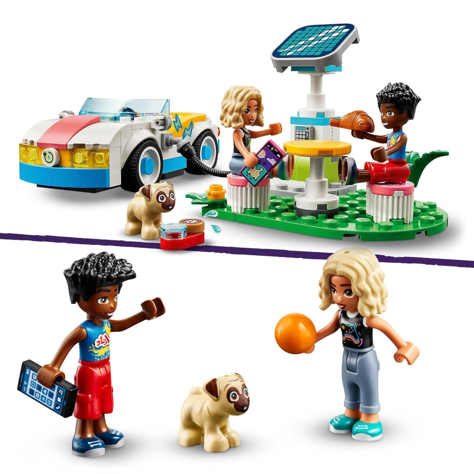 LEGO Friends Auto Elettrica con Stazione di Ricarica Solare – Zac e Nova